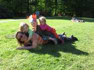 Renske en kinderen in Park Sonsbeek