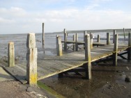 Foto van steiger op Texel