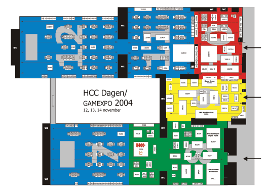 Plattegrond HCC Beurs 2004