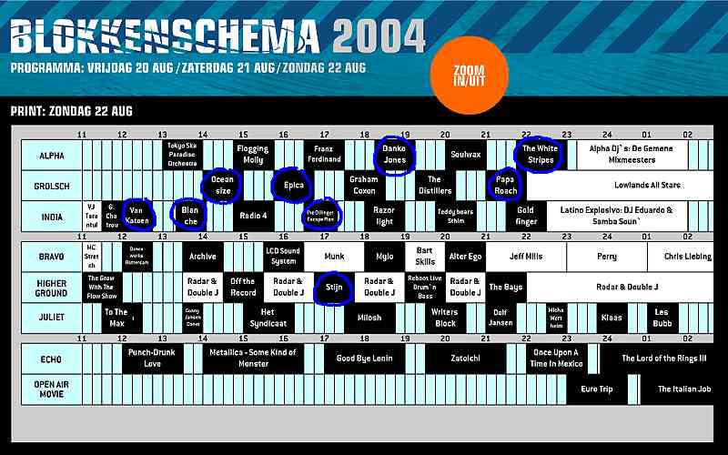 Programma van Zondag